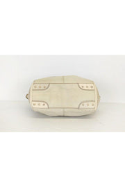 Current Boutique-Tod's - Cream Canvas Leather Purse