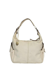 Current Boutique-Tod's - Cream Canvas Leather Purse