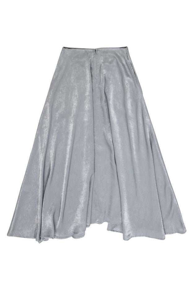 Current Boutique-Toit Volant - Sage Green Satin Midi Skirt Sz S