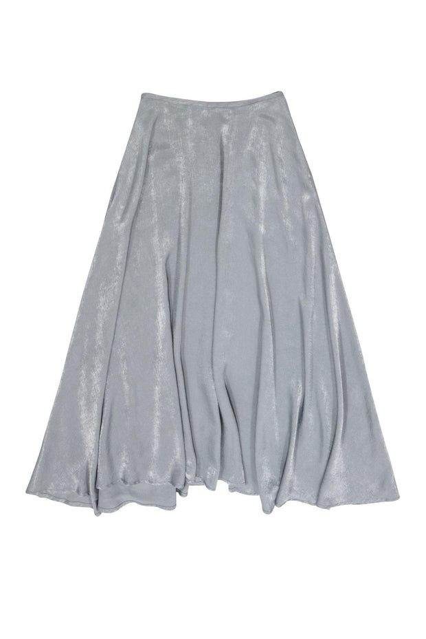 Current Boutique-Toit Volant - Sage Green Satin Midi Skirt Sz S