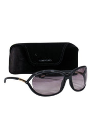 Current Boutique-Tom Ford - Black "Jennifer" Oval Sunglasses