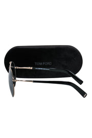 Current Boutique-Tom Ford - Gold Aviator Sunglasses w/ Mirrored Lenses