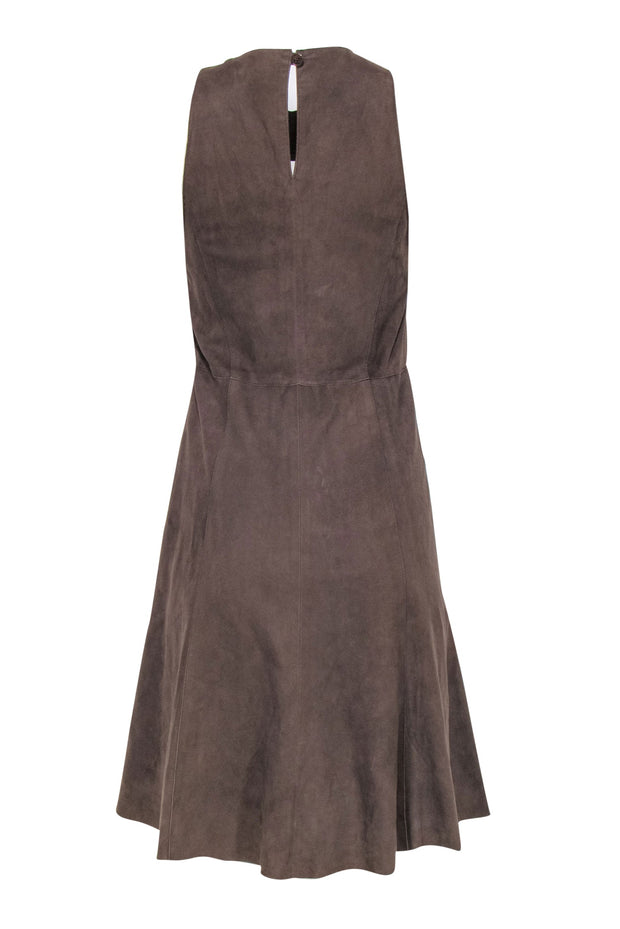 Current Boutique-Tommy Hilfiger - Brown Suede Sleeveless A-Line Dress Sz 8