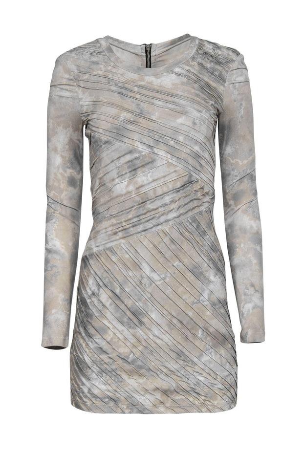 Current Boutique-Torn by Ronny Kobo - Grey & Taupe Pleated Dress Sz S