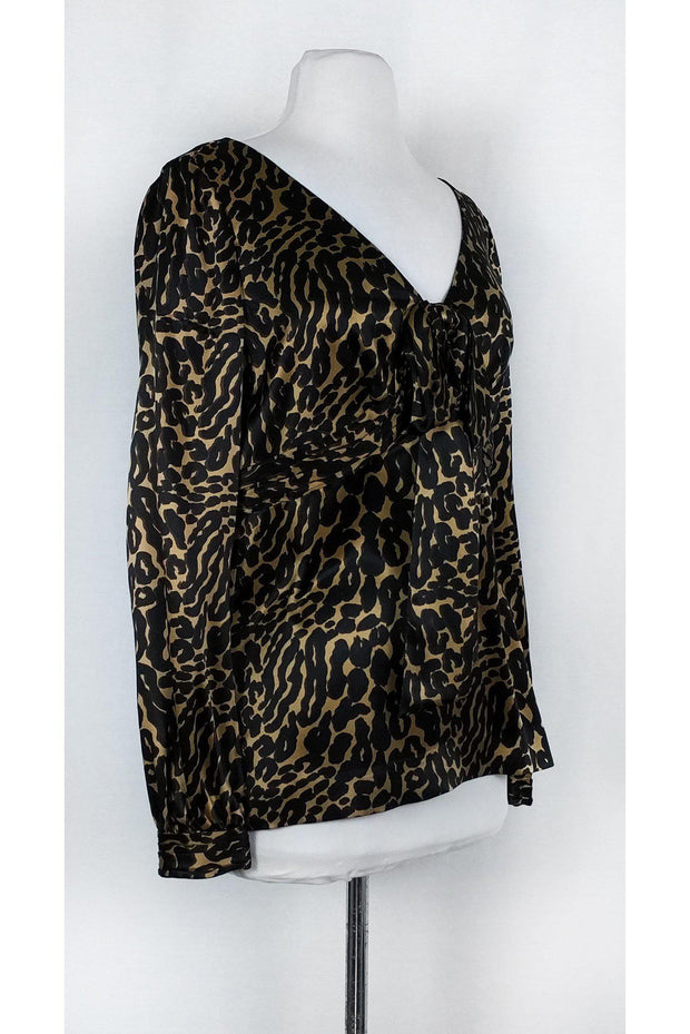 Current Boutique-Tory Burch - Animal Print Silk Top Sz 4