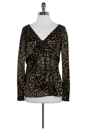 Current Boutique-Tory Burch - Animal Print Silk Top Sz 4