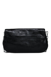 Current Boutique-Tory Burch - Black Leather Crossbody w/ Silver Logo