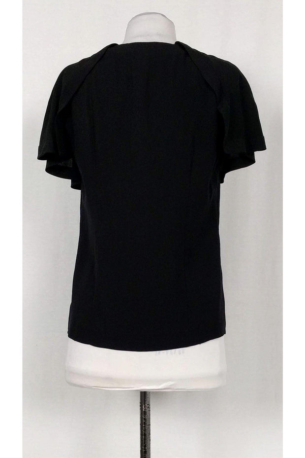 Current Boutique-Tory Burch - Black Ruffle Blouse Sz 4