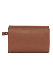 Current Boutique-Tory Burch - Brown Textured Leather Square Crossbody