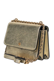 Current Boutique-Tory Burch – Gold Metallic Mini Crossbody Bag