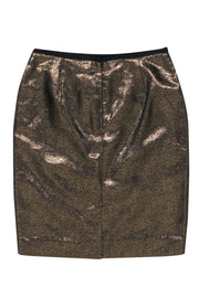 Current Boutique-Tory Burch - Gold Metallic Pencil Skirt Sz 4