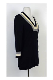 Current Boutique-Tory Burch - Navy & Cream Wool Sweater Sz XS