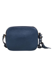 Current Boutique-Tory Burch - Navy Pebbled Leather w/ Multi Fabric Front Crossbody