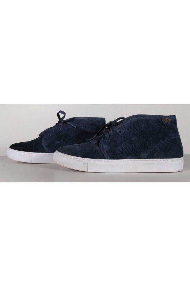 Current Boutique-Tory Burch - Navy Suede High Top Sneakers Sz 9.5