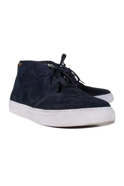 Current Boutique-Tory Burch - Navy Suede High Top Sneakers Sz 9.5