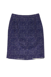 Current Boutique-Tory Burch - Purple & White Pencil Skirt Sz 4