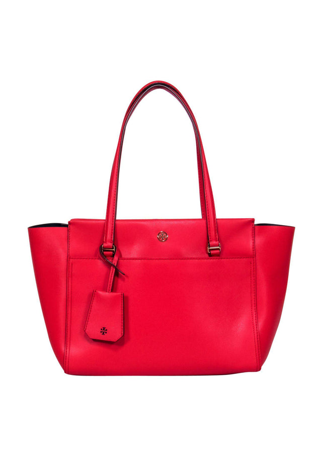 Current Boutique-Tory Burch - Red Leather Zippered Satchel