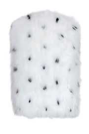 Current Boutique-Tory Burch - White & Black Spotted Fox Fur Vest Sz XL