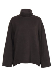 Current Boutique-Totême - Dark Brown Oversized Cashmere Blend “Cambridge” Turtleneck Sweater Sz S