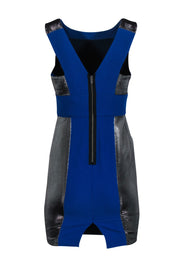 Current Boutique-Tracy Reese - Cobalt Blue & Silver Paneled Sheath Dress Sz 2