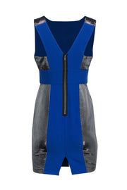 Current Boutique-Tracy Reese - Cobalt Blue & Silver Sleeveless Mini Party Dress Sz 4