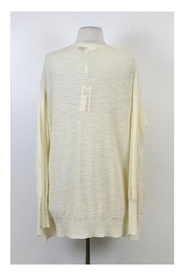 Current Boutique-Tracy Reese - Cream Textured Double Placket Cardigan Sz S