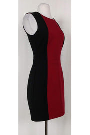 Current Boutique-Trina Turk - Black & Burgundy Fitted Dress Sz 2