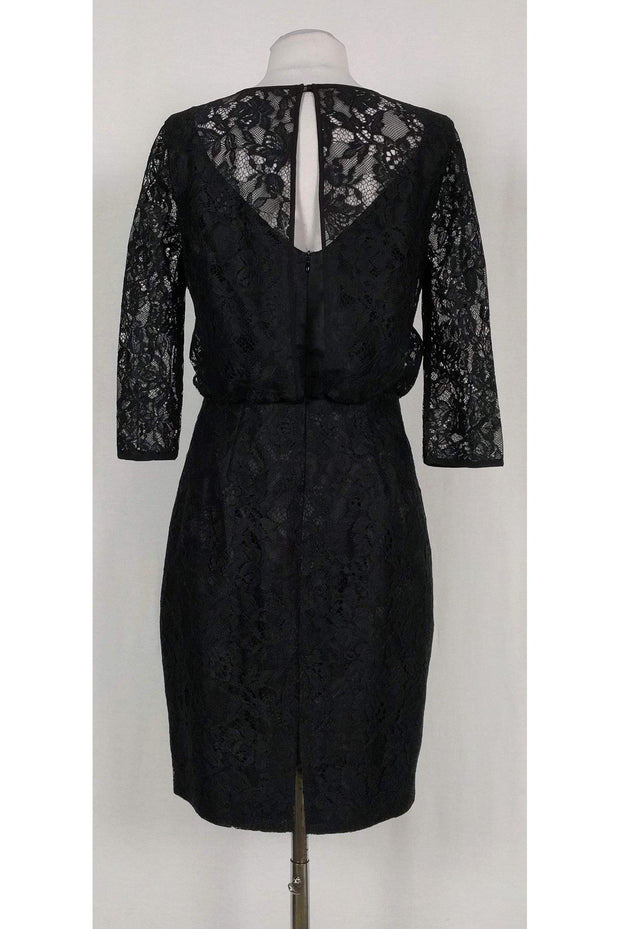 Current Boutique-Trina Turk - Black Lace Cocktail Dress Sz M