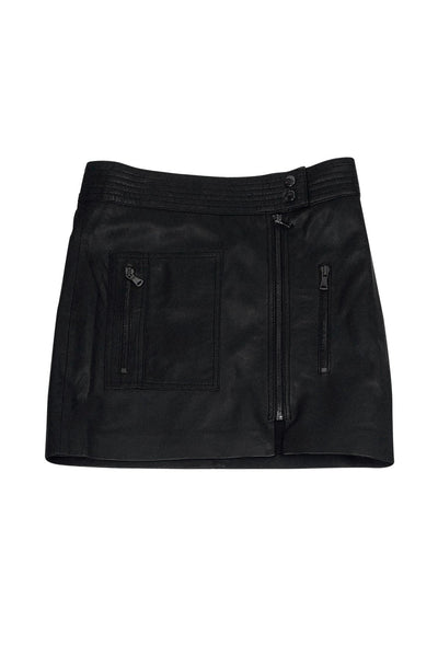 Current Boutique-Trina Turk - Black Leather Miniskirt Sz 0