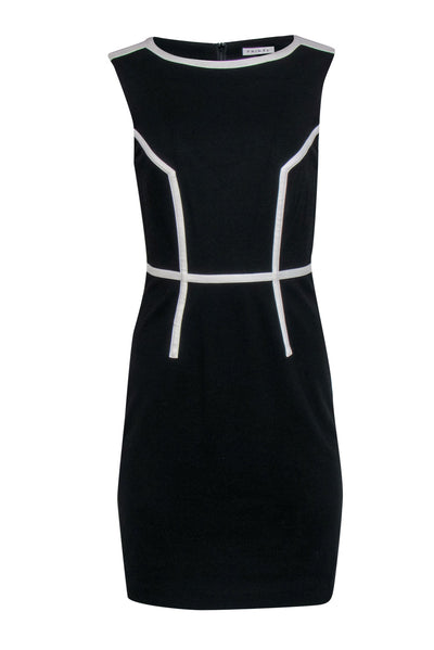 Current Boutique-Trina Turk - Black Sheath Dress w/ White Piping Sz 2