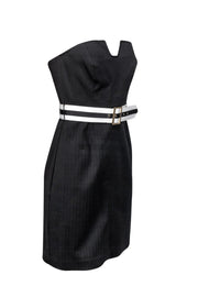 Current Boutique-Trina Turk - Black Strapless Dress w/ Belt Sz 6