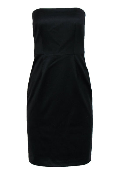 Current Boutique-Trina Turk - Black Strapless Sheath Dress Sz S