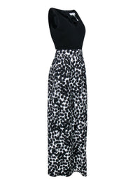 Current Boutique-Trina Turk - Black & White Abstract Print Sleeveless Gown Sz 2