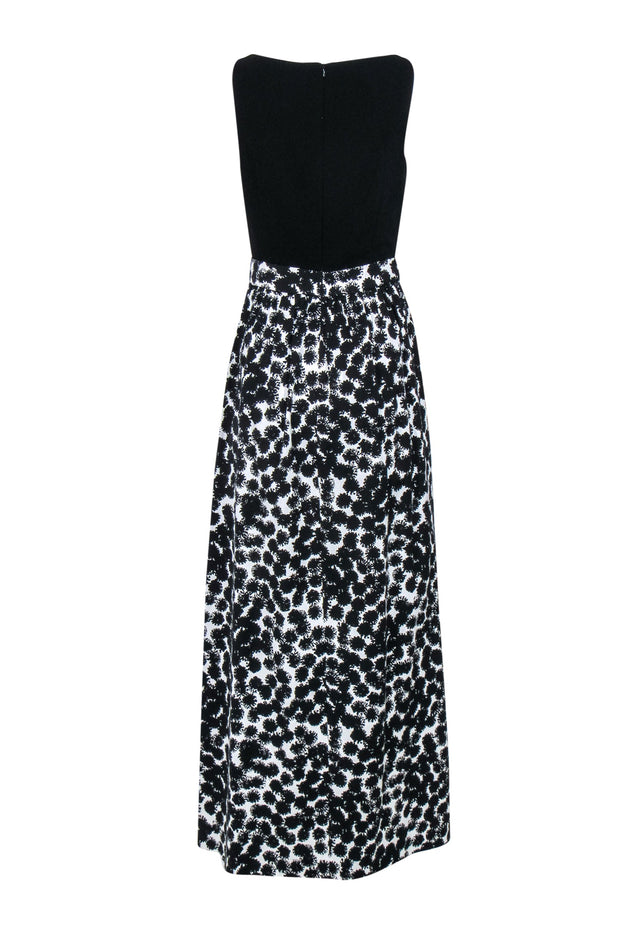 Current Boutique-Trina Turk - Black & White Abstract Print Sleeveless Gown Sz 2