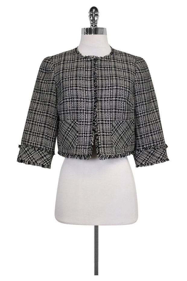 Current Boutique-Trina Turk - Black & White Tweed Blazer Sz 2