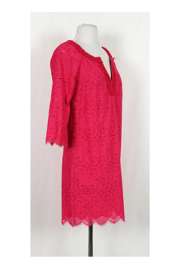 Current Boutique-Trina Turk - Bright Pink Lace Dress Sz 2