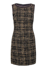 Current Boutique-Trina Turk - Brown & Tan Tweed Sheath Dress Sz 8