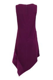 Current Boutique-Trina Turk - Dark Purple Shift Dress w/ Satin Asymmetric Hem Sz M