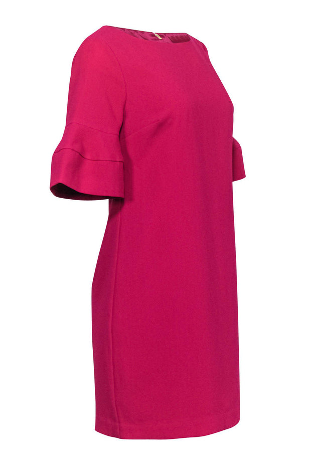 Current Boutique-Trina Turk - Magenta Tiered Sleeve Sheath Dress Sz 4