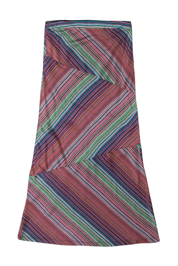 Current Boutique-Trina Turk - Multi-Striped Knit Maxi Skirt Sz 8