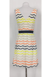 Current Boutique-Trina Turk - Multicolor Scalloped Party Dress Sz 4