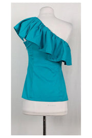 Current Boutique-Trina Turk - One Shoulder Ruffle Top Sz 0