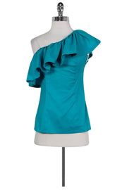 Current Boutique-Trina Turk - One Shoulder Ruffle Top Sz 0