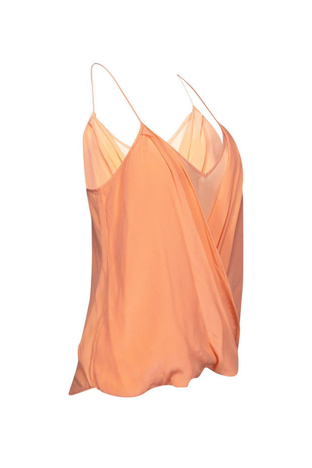 Current Boutique-Trina Turk - Peach Draped Plunge Tank Sz S