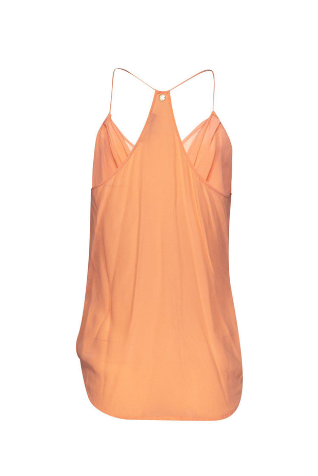 Current Boutique-Trina Turk - Peach Draped Plunge Tank Sz S