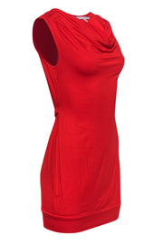 Current Boutique-Trina Turk - Red Cowl Neck Mini Bodycon Dress Sz 0