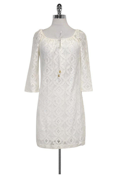 Current Boutique-Trina Turk - White Lace Dress Sz 0