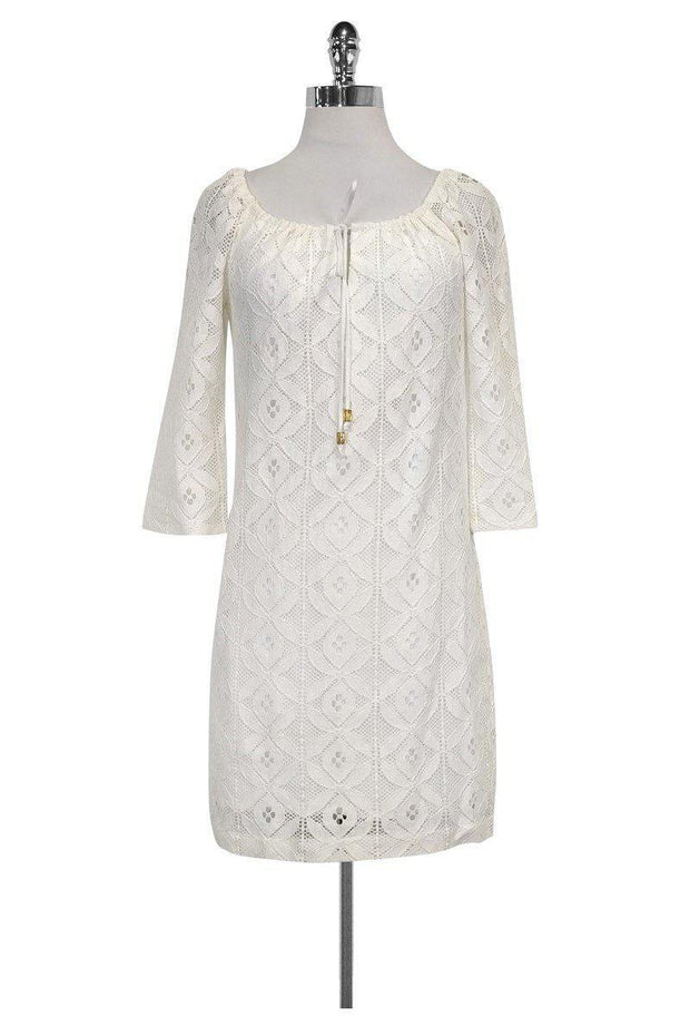 Current Boutique-Trina Turk - White Lace Dress Sz 0