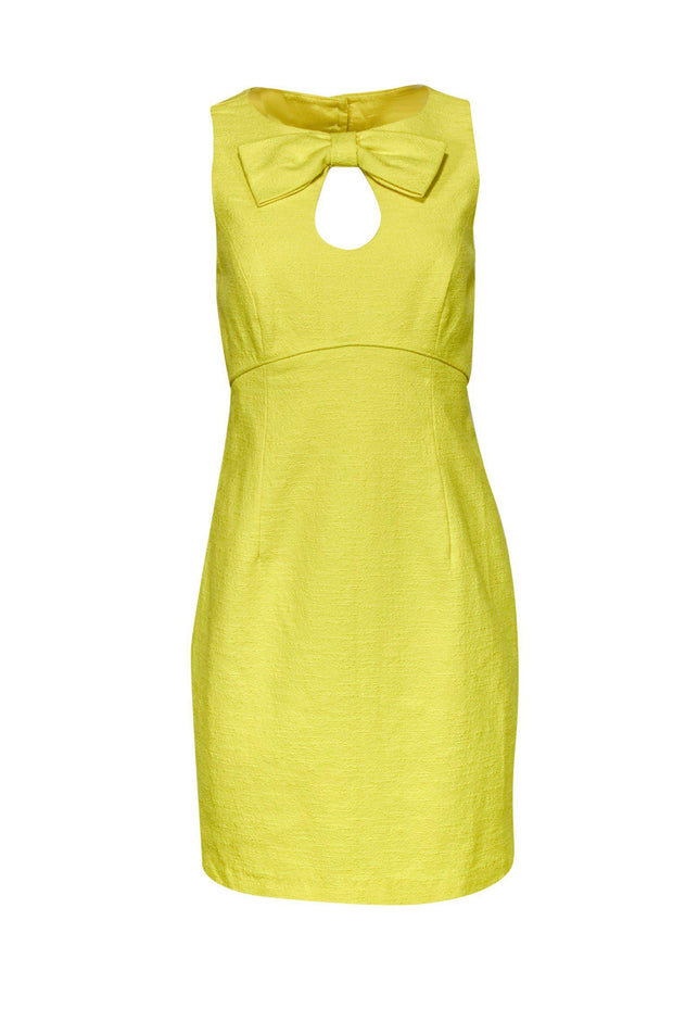 Current Boutique-Trina Turk - Yellow Cocktail Dress w/ Bow Sz 6