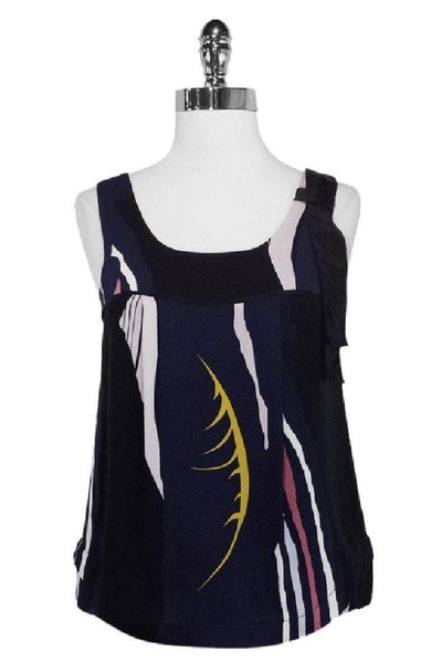 Current Boutique-Twinkle by Wenlan - Black & Navy Silk Tank Sz 0